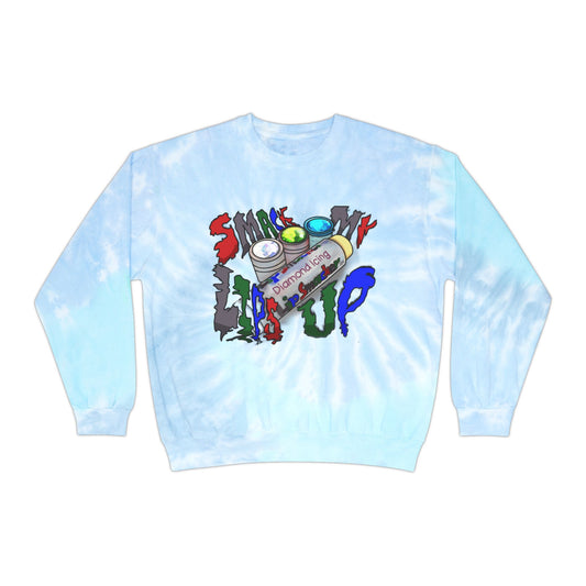 💄 "Sm💋 My Lips Up!" 💄 Unisex Tie-Dye Sweatshirt