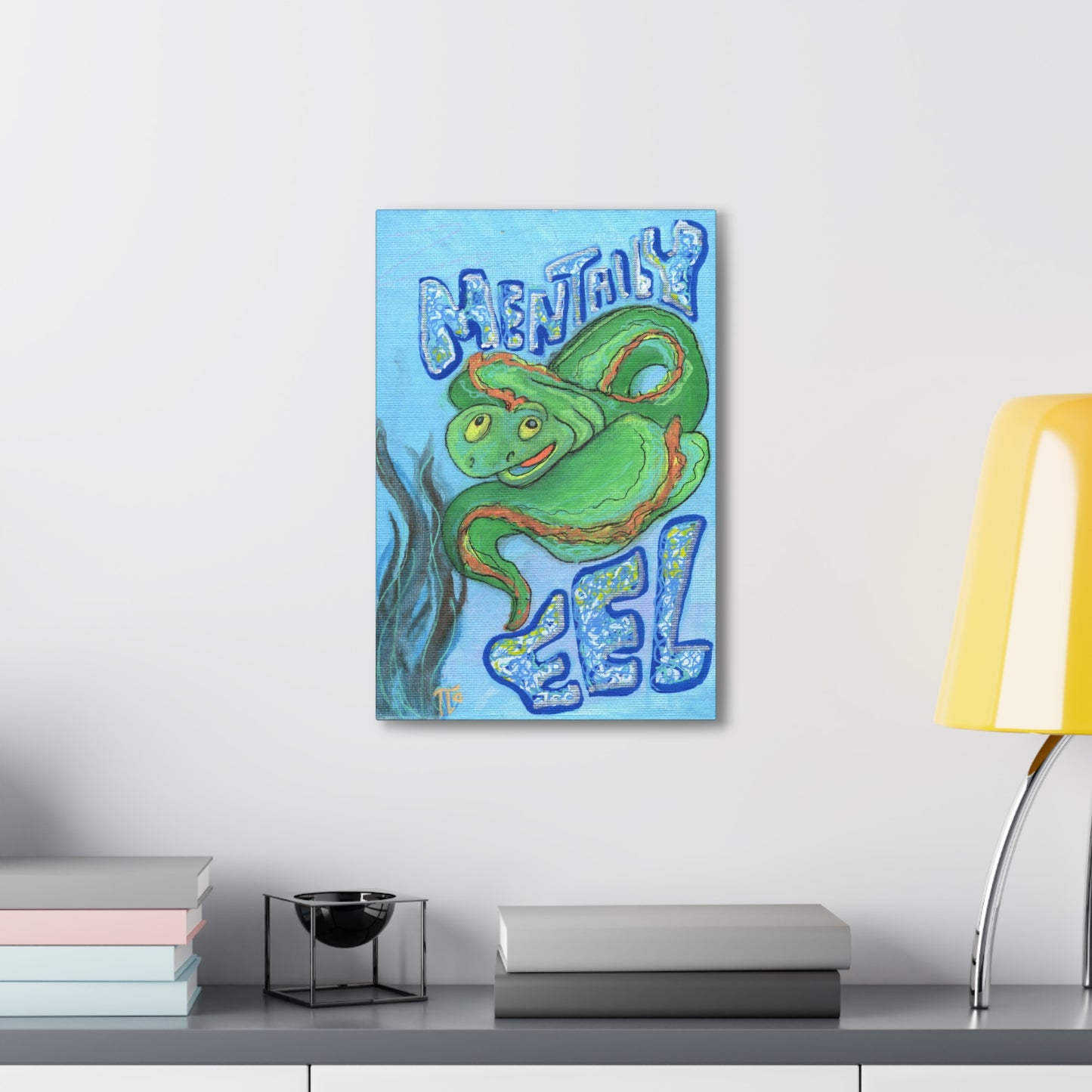 "Mentally Eel" print on canvas