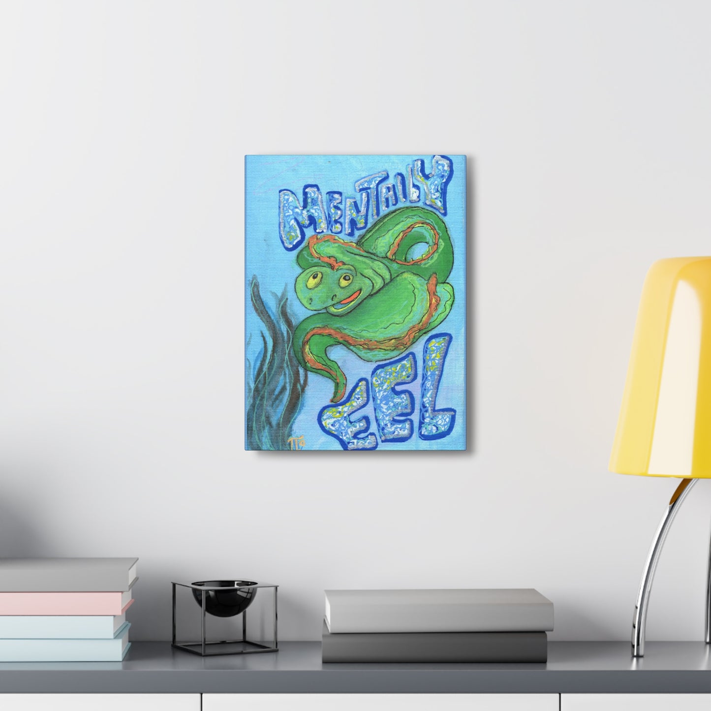 "Mentally Eel" print on canvas