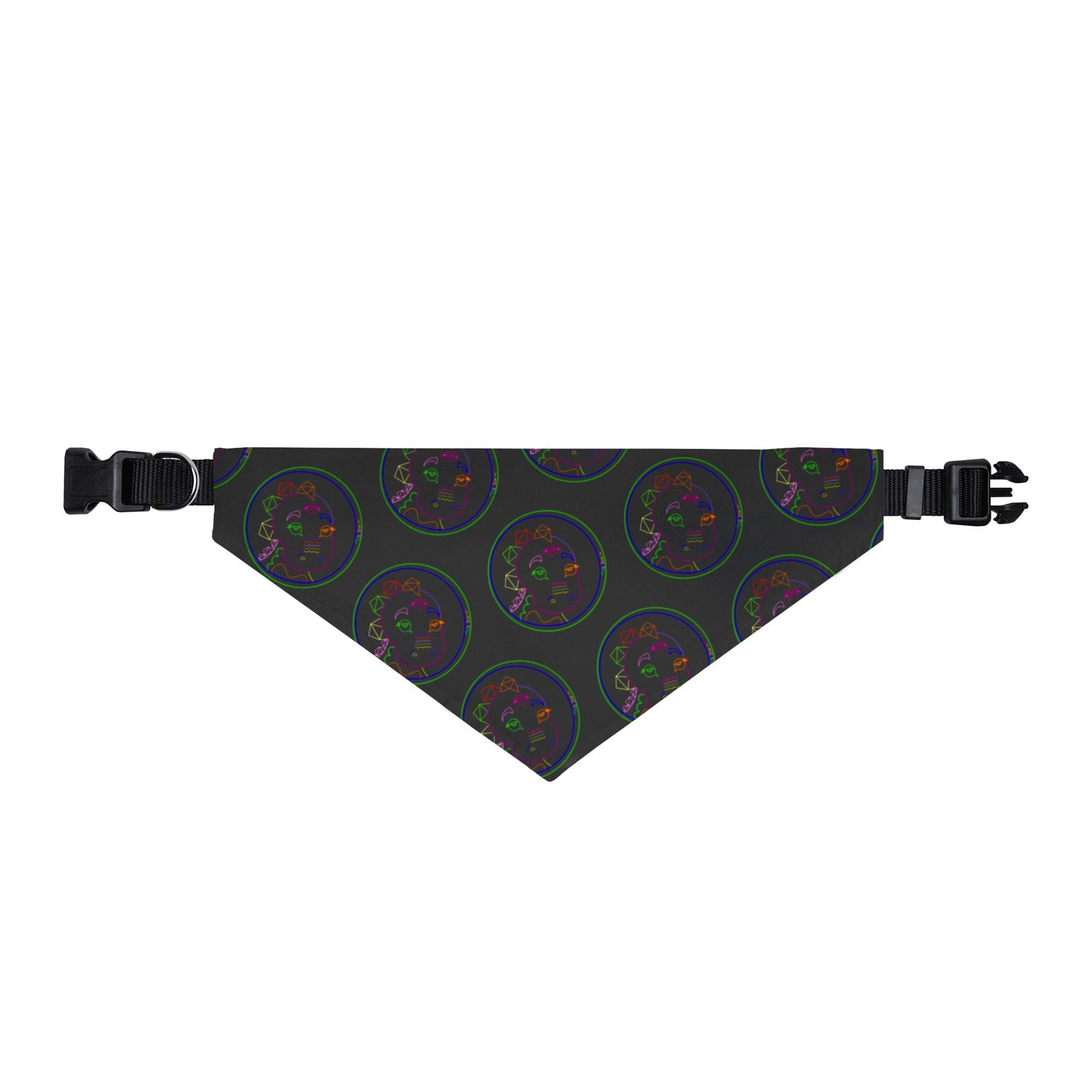 80's Neon Tabasaurus® Logo Clip-on Pet Bandana