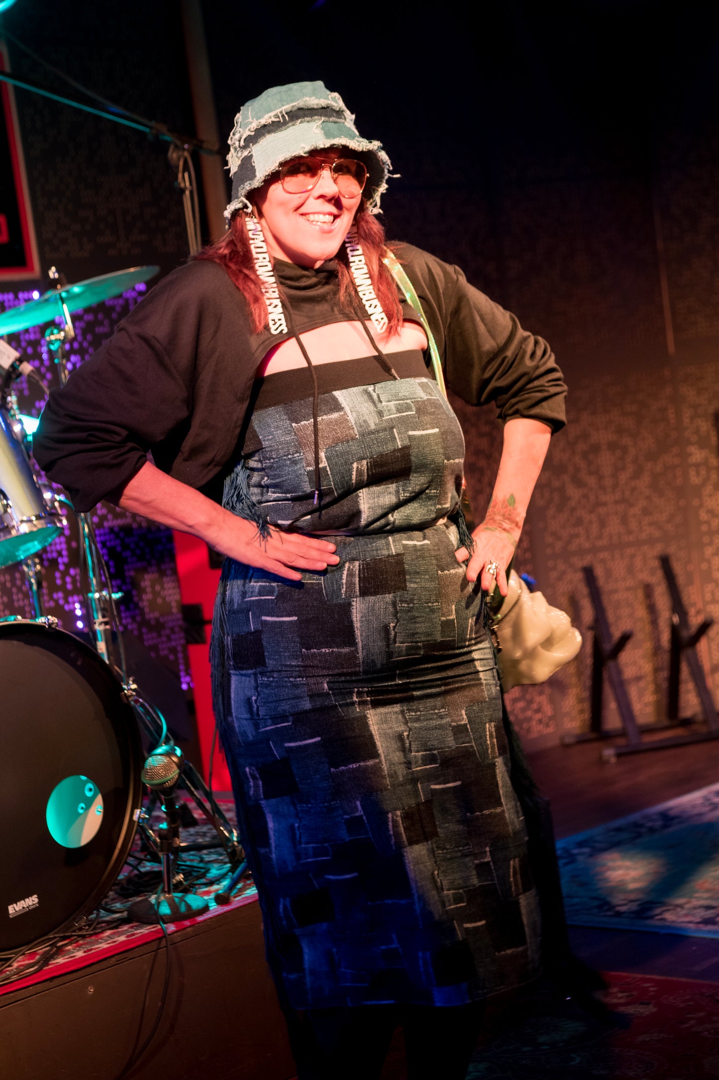 "Mind Your Own Business" Long Acrylic Earrings