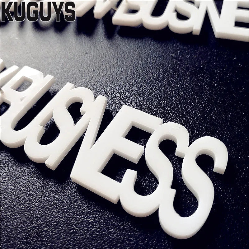 "Mind Your Own Business" Long Acrylic Earrings