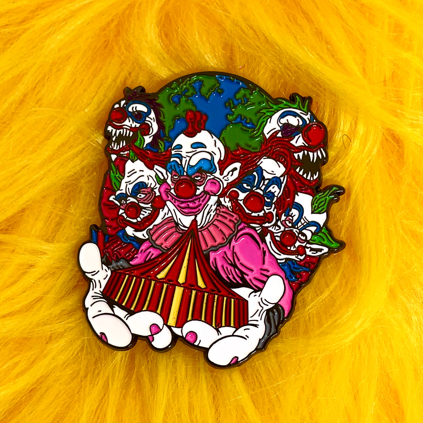 Killer klowns top from outer space enamel pins