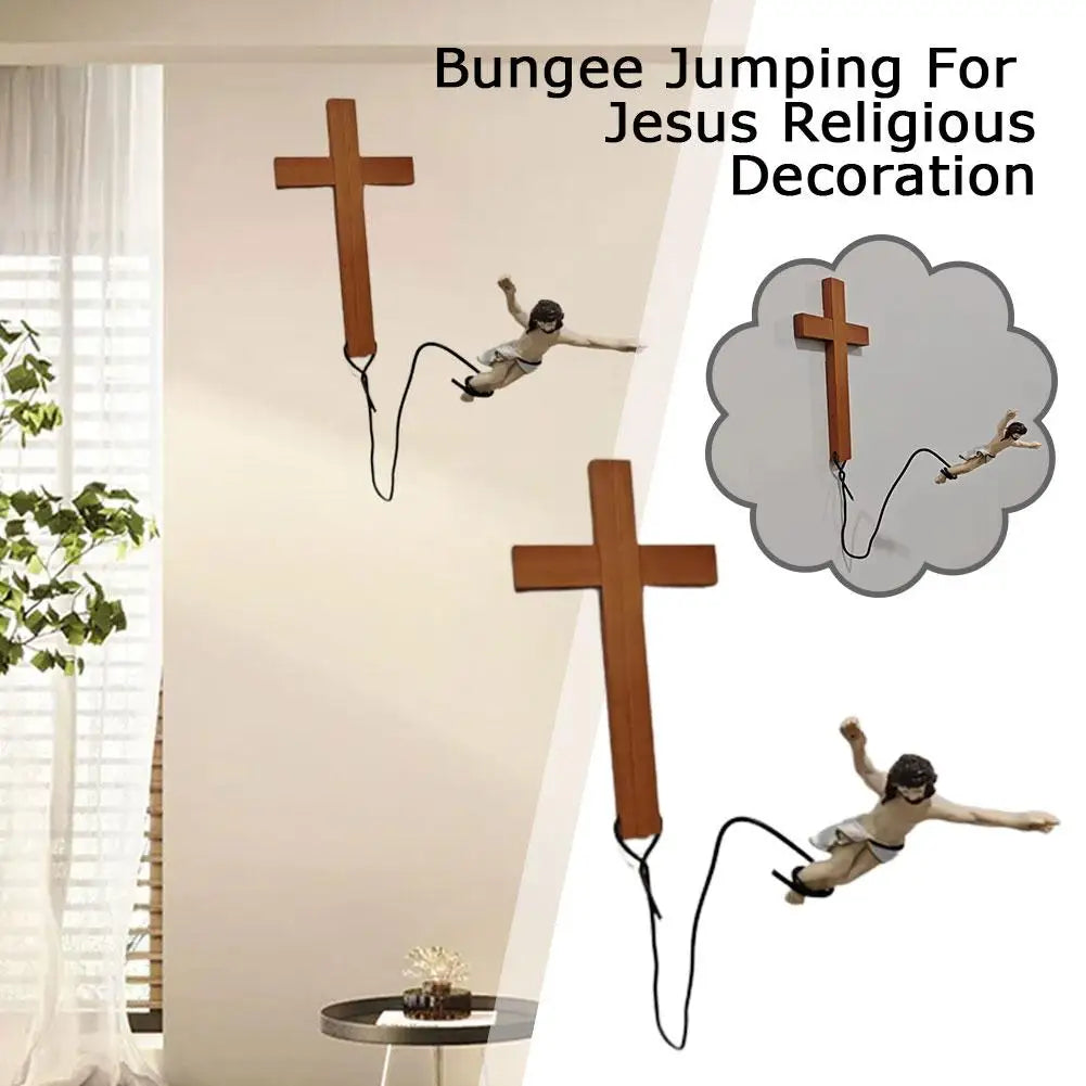 Bungee Jumping Jesus Wall Decor