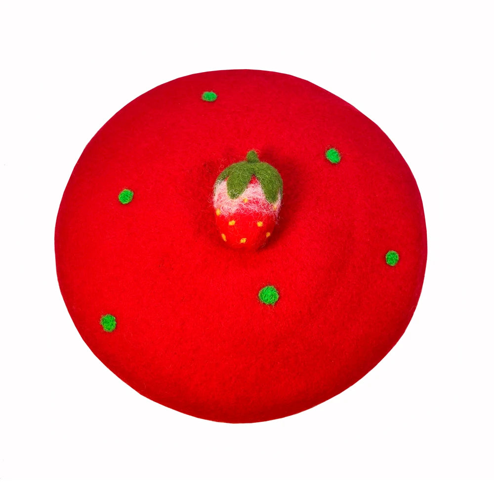 RH Handmade Wool Mushroom Beret 🍄