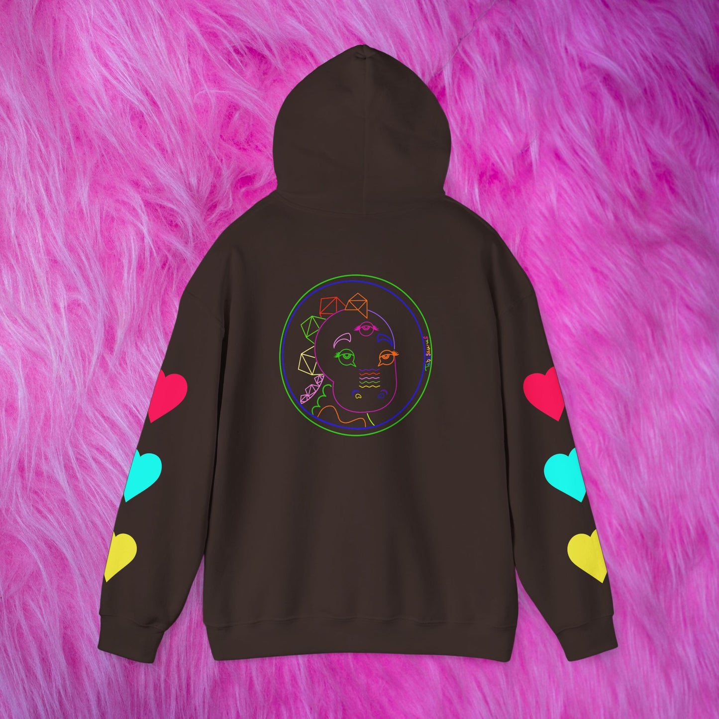 80's Neon Tabasaurus® Unisex Heavy Blend™ Hooded Sweatshirt