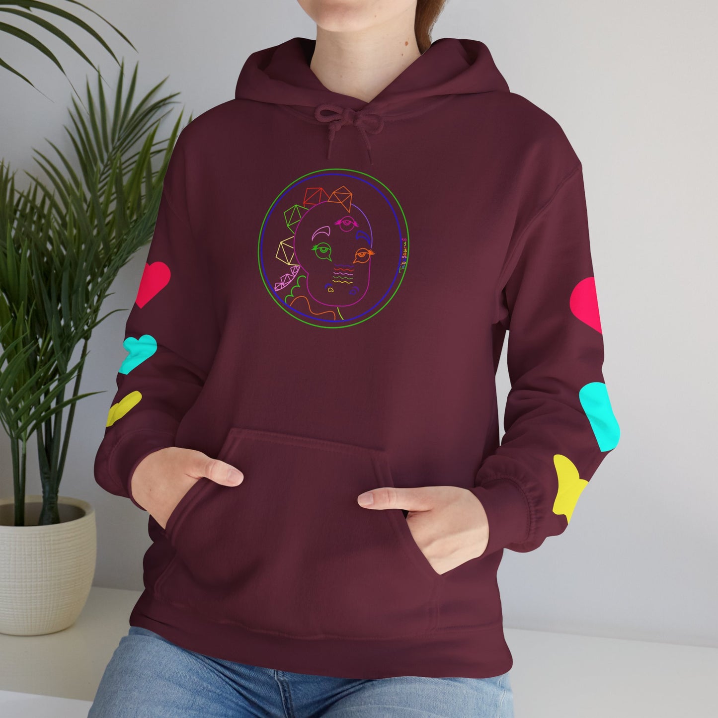 80's Neon Tabasaurus® Unisex Heavy Blend™ Hooded Sweatshirt