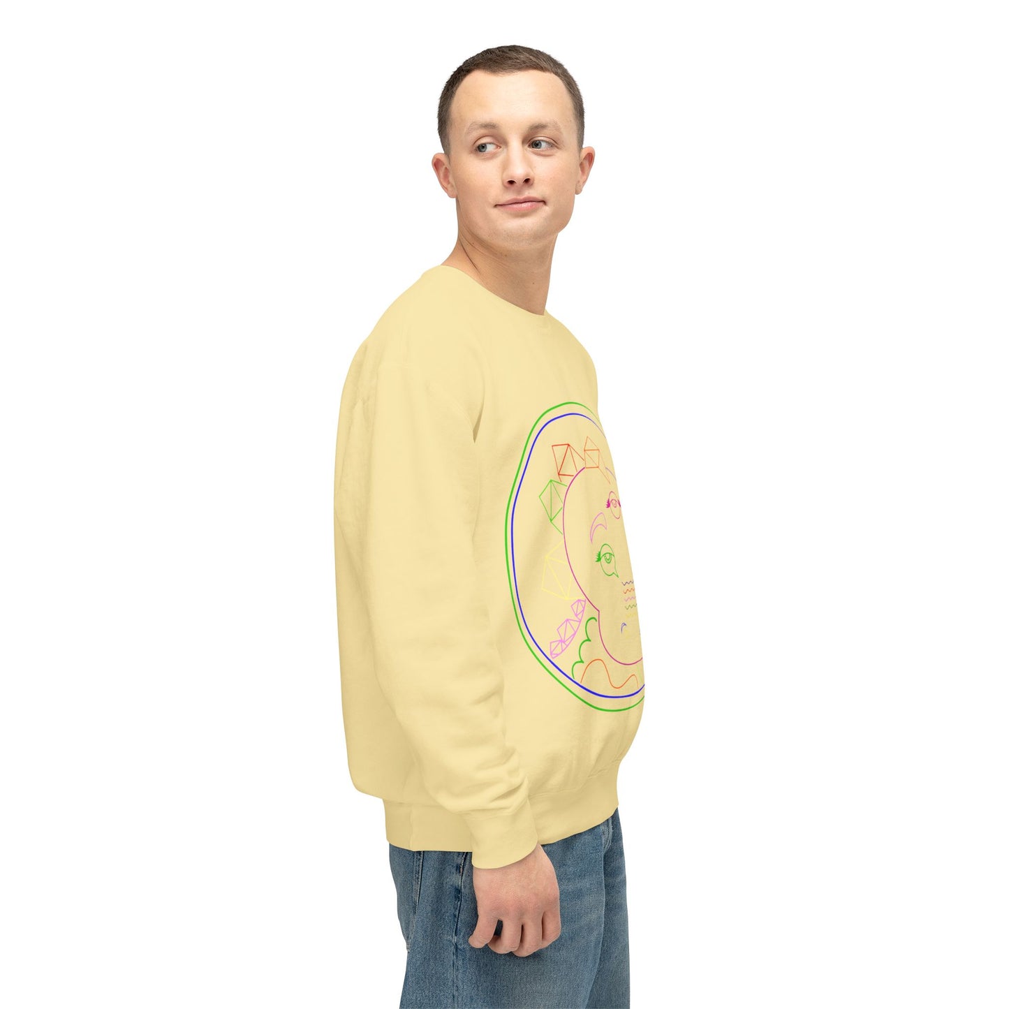 80's Neon Tabasaurus® Logo Unisex Lightweight Crewneck Sweatshirt