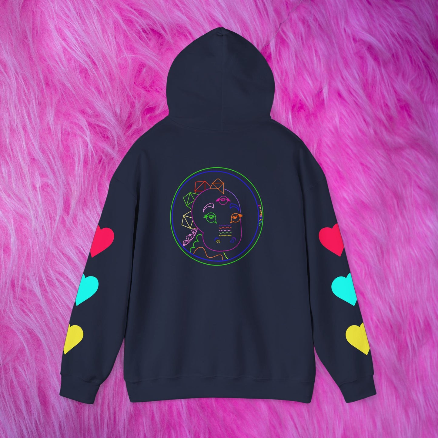 80's Neon Tabasaurus® Unisex Heavy Blend™ Hooded Sweatshirt