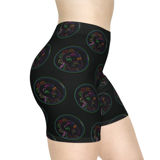 80's Neon Tabasaurus® Logo Biker Shorts