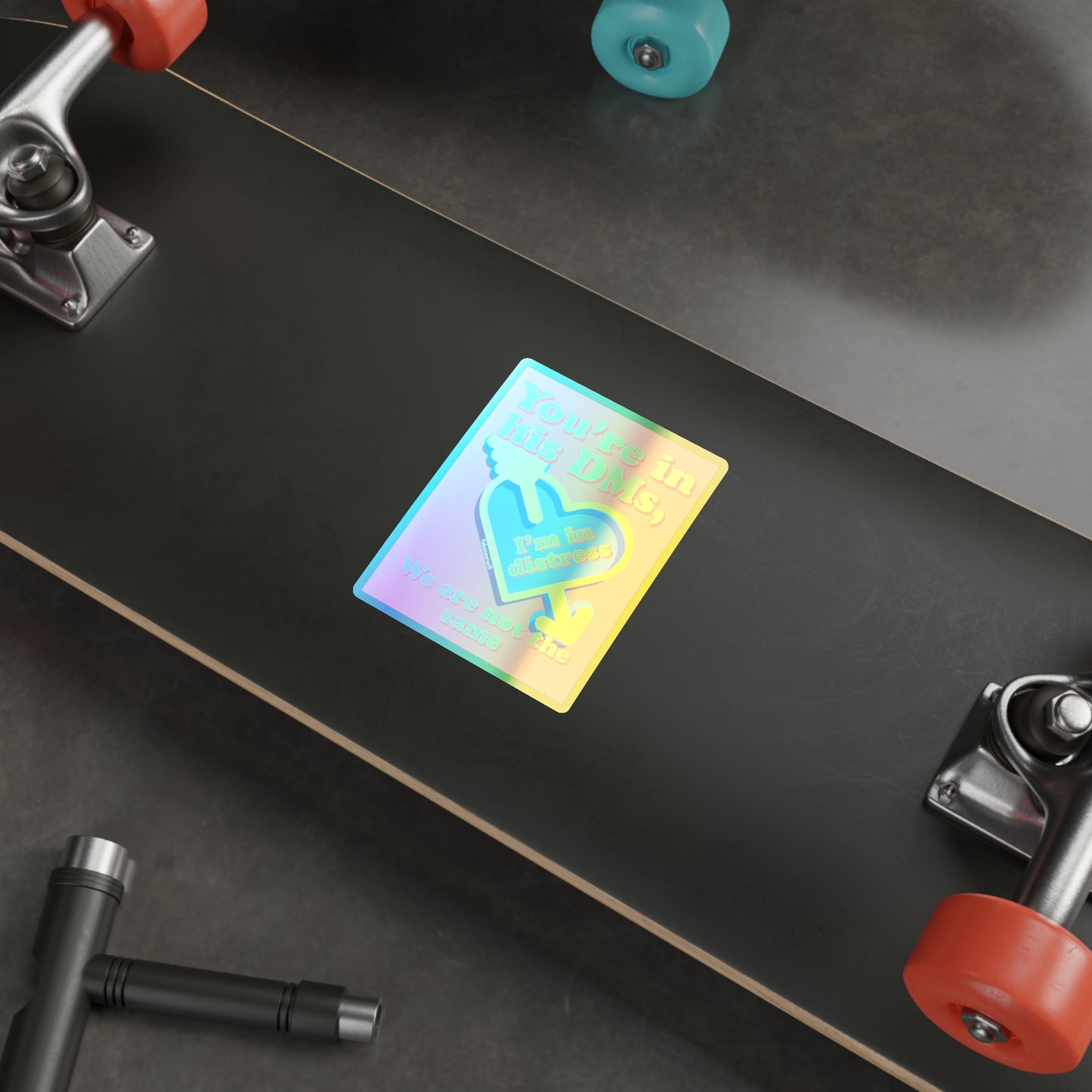 Holographic DMs Die-cut Stickers