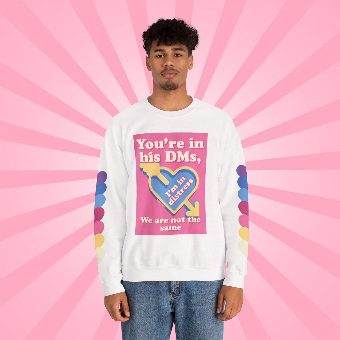 "DMs in Distress" Original Unisex Heavy Blend™ Crewneck Sweatshirt
