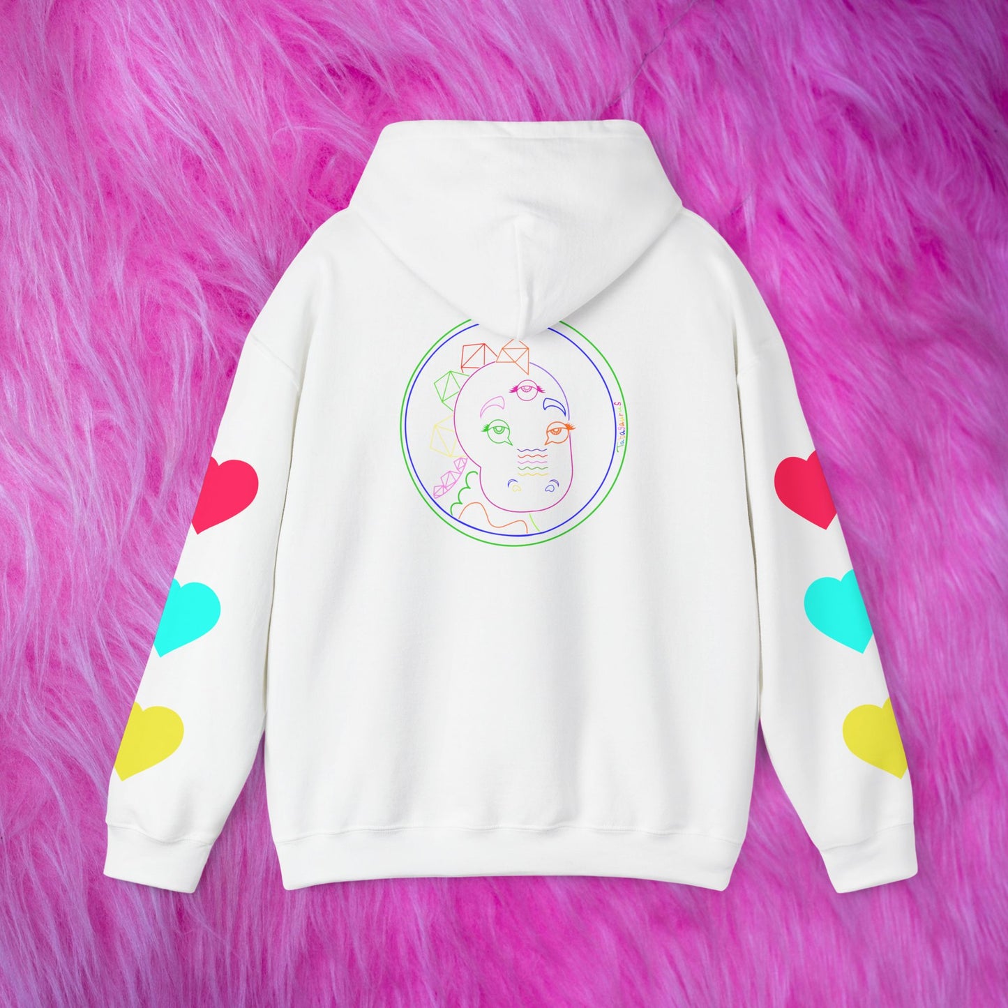 80's Neon Tabasaurus® Unisex Heavy Blend™ Hooded Sweatshirt