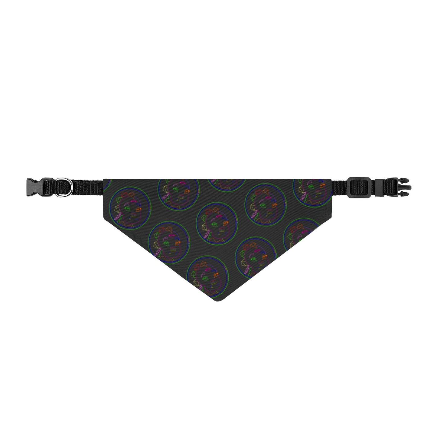 80's Neon Tabasaurus® Logo Clip-on Pet Bandana