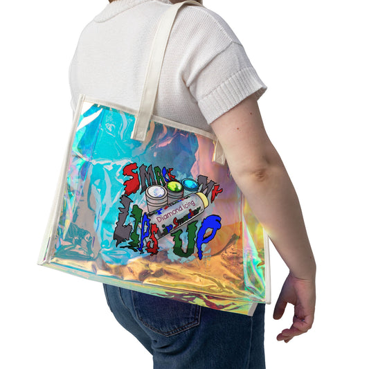 "Smack My LIps UP!" Holographic Tote Bag
