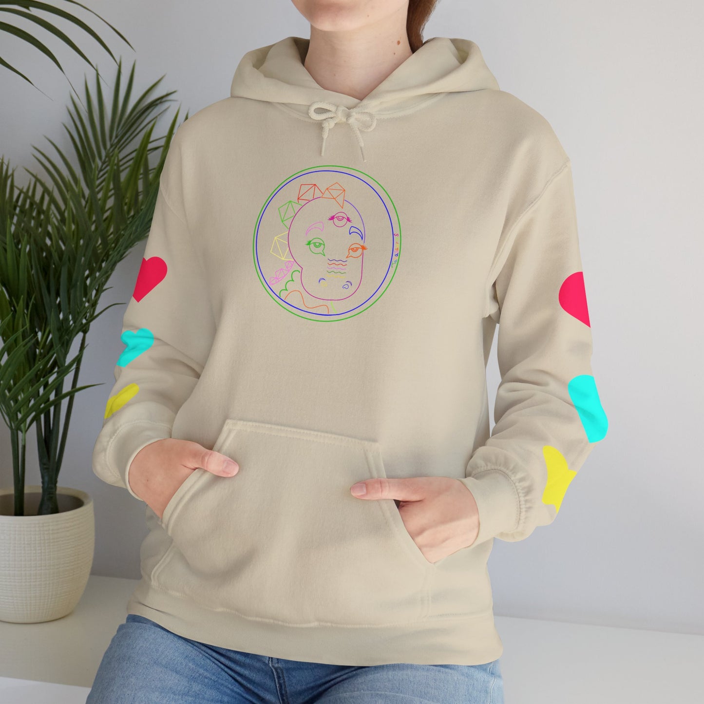 80's Neon Tabasaurus® Unisex Heavy Blend™ Hooded Sweatshirt