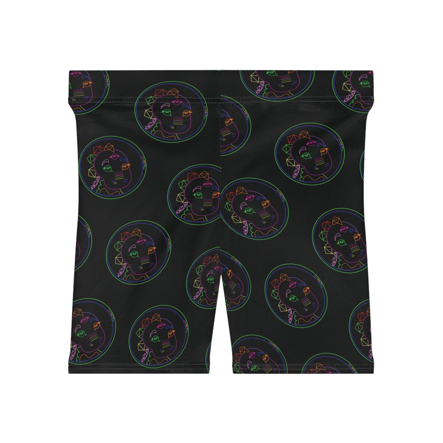 80's Neon Tabasaurus® Logo Biker Shorts