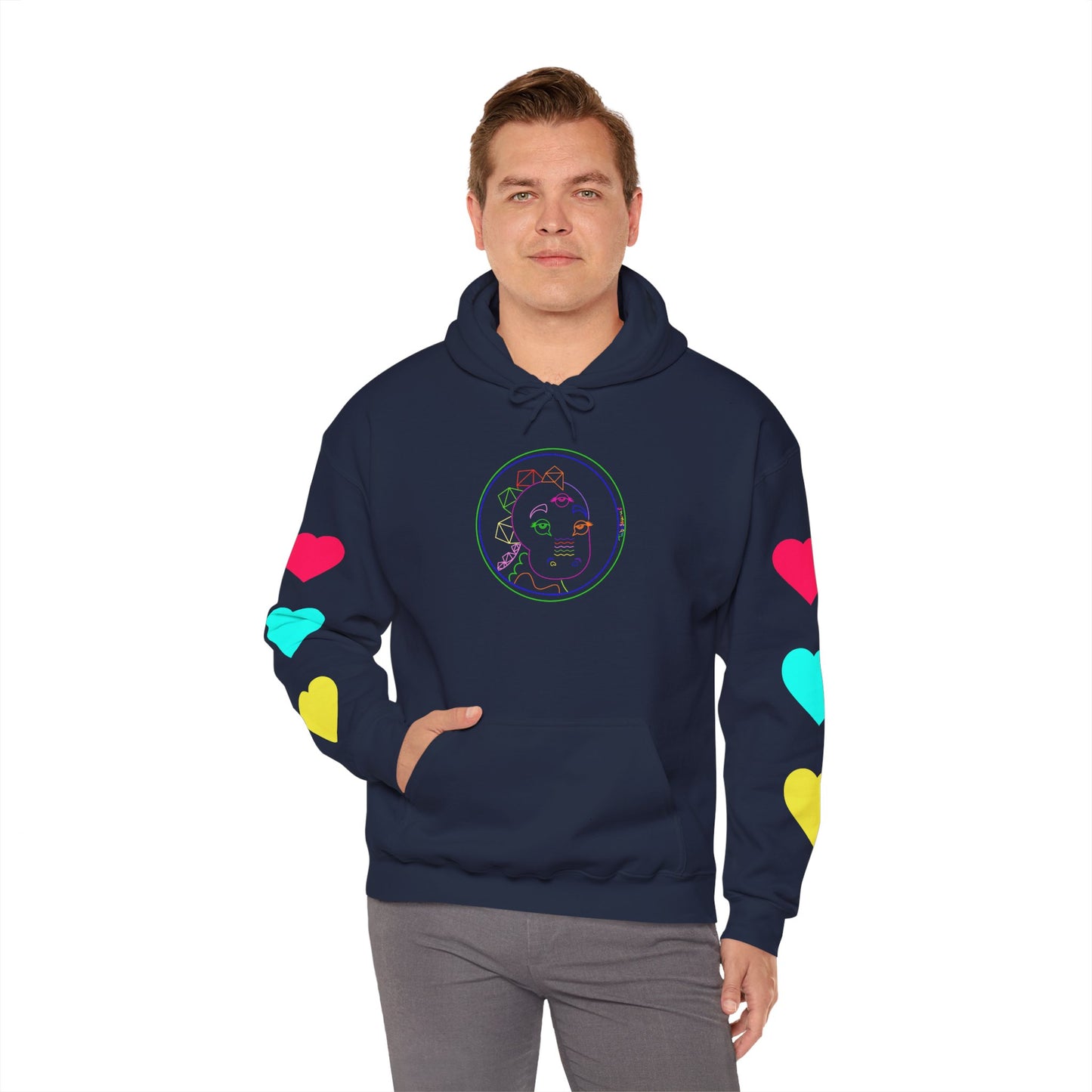 80's Neon Tabasaurus® Unisex Heavy Blend™ Hooded Sweatshirt
