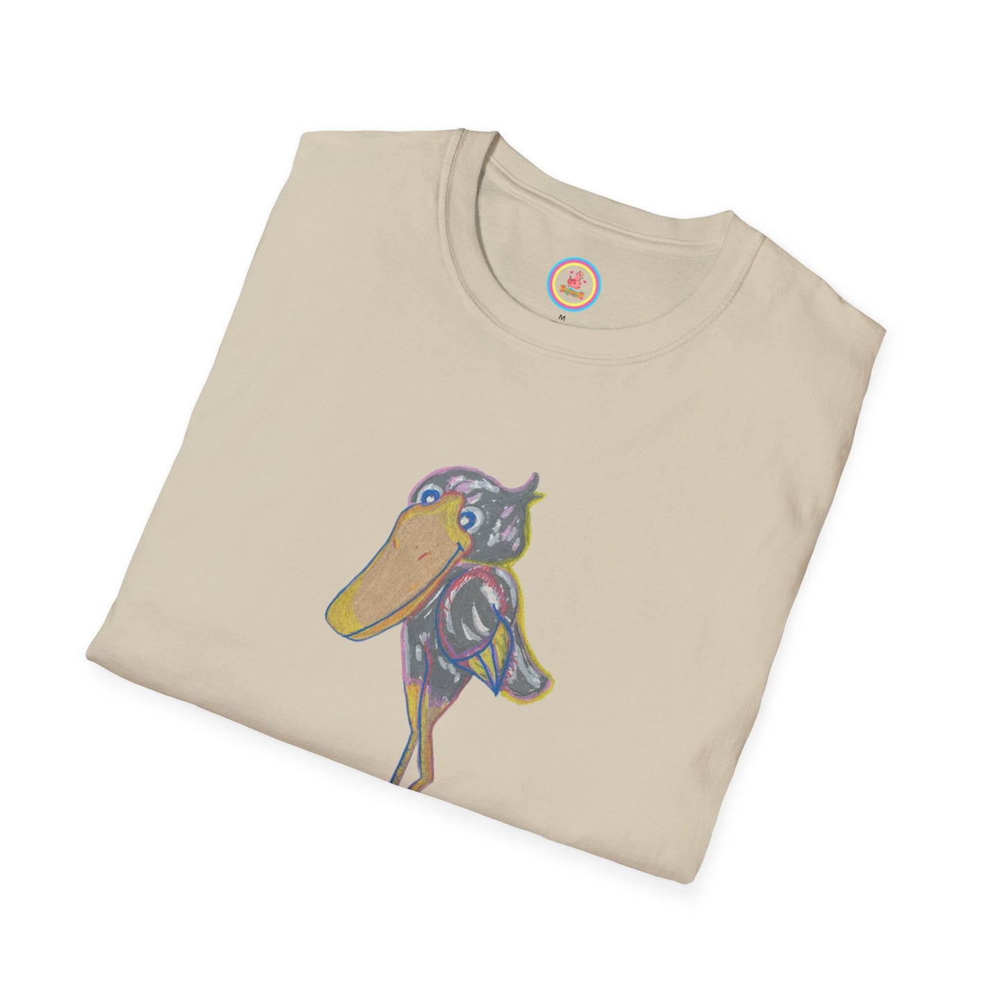 "Friendly Shoebill Stork" Unisex Softstyle T-Shirt