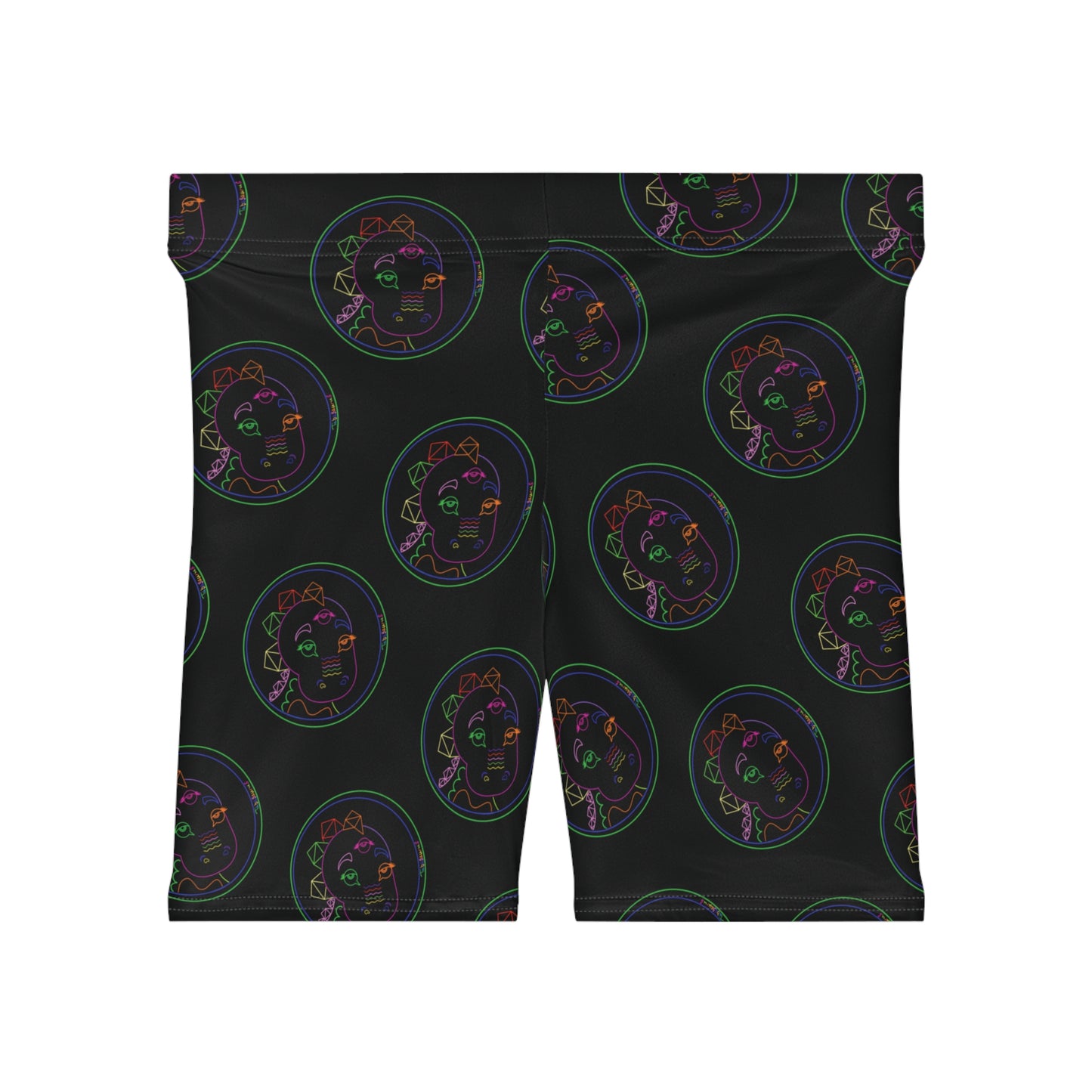 80's Neon Tabasaurus® Logo Biker Shorts