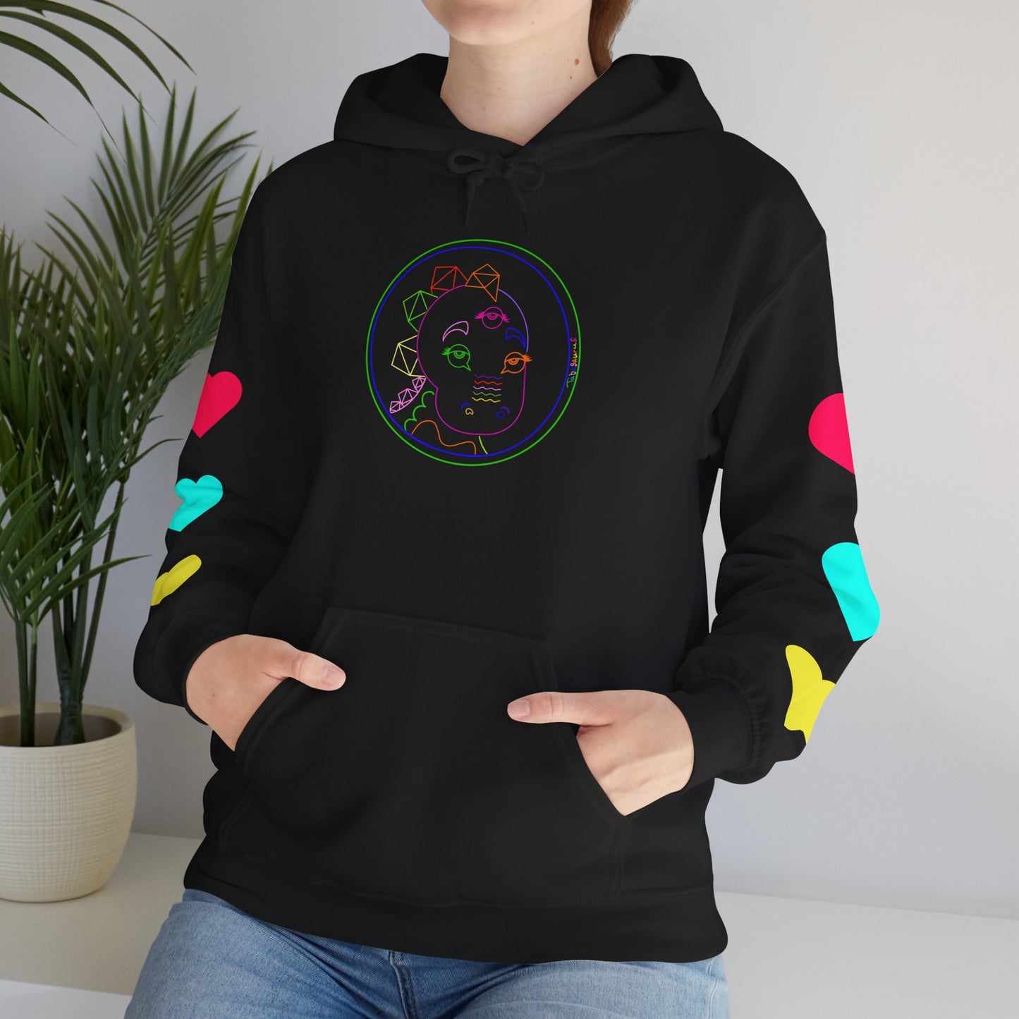 80's Neon Tabasaurus® Unisex Heavy Blend™ Hooded Sweatshirt