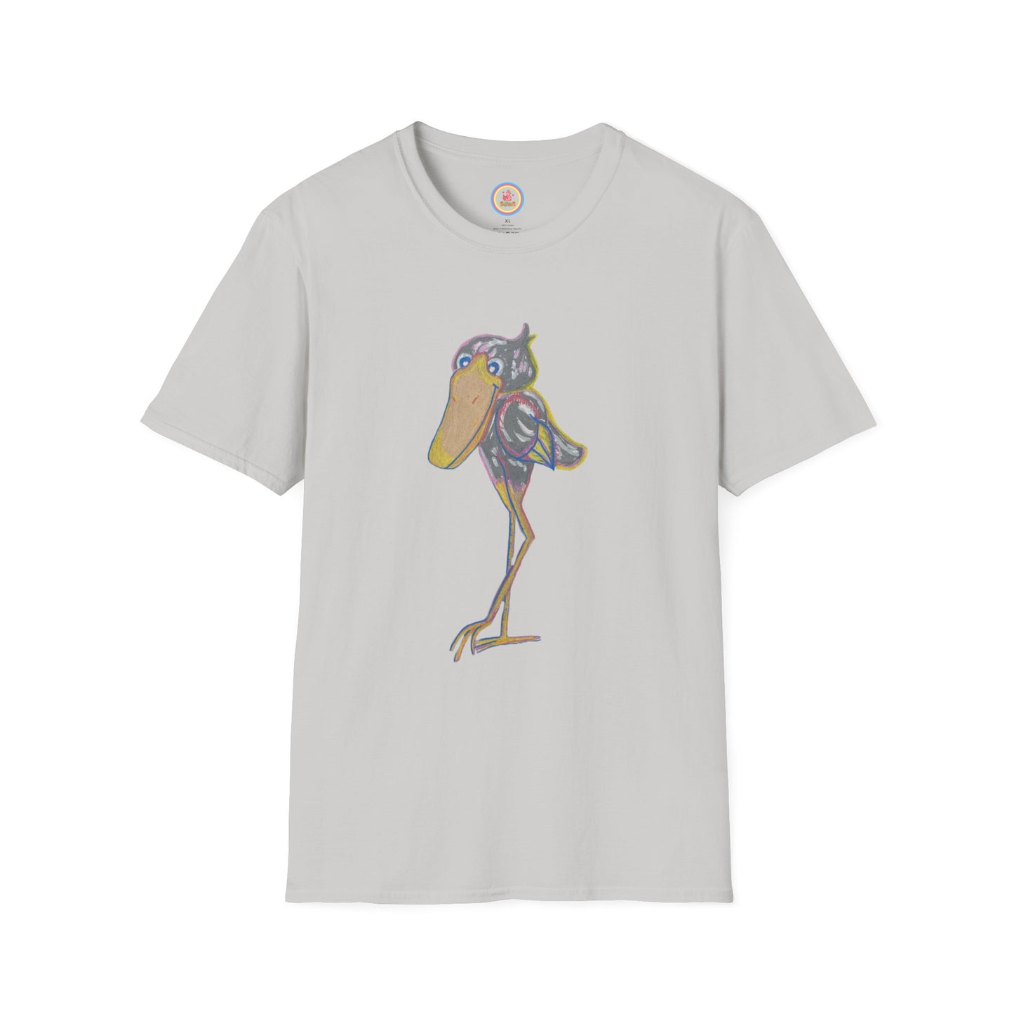 "Friendly Shoebill Stork" Unisex Softstyle T-Shirt