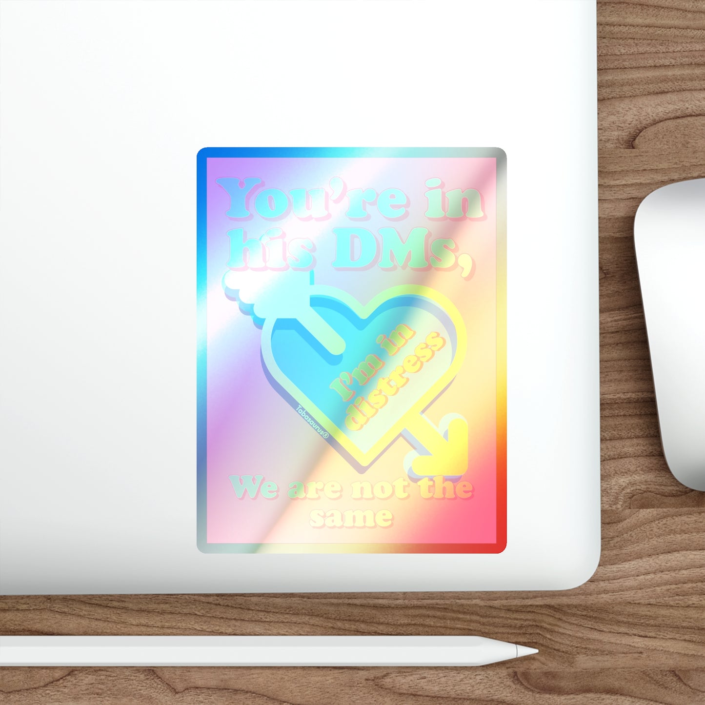 Holographic DMs Die-cut Stickers