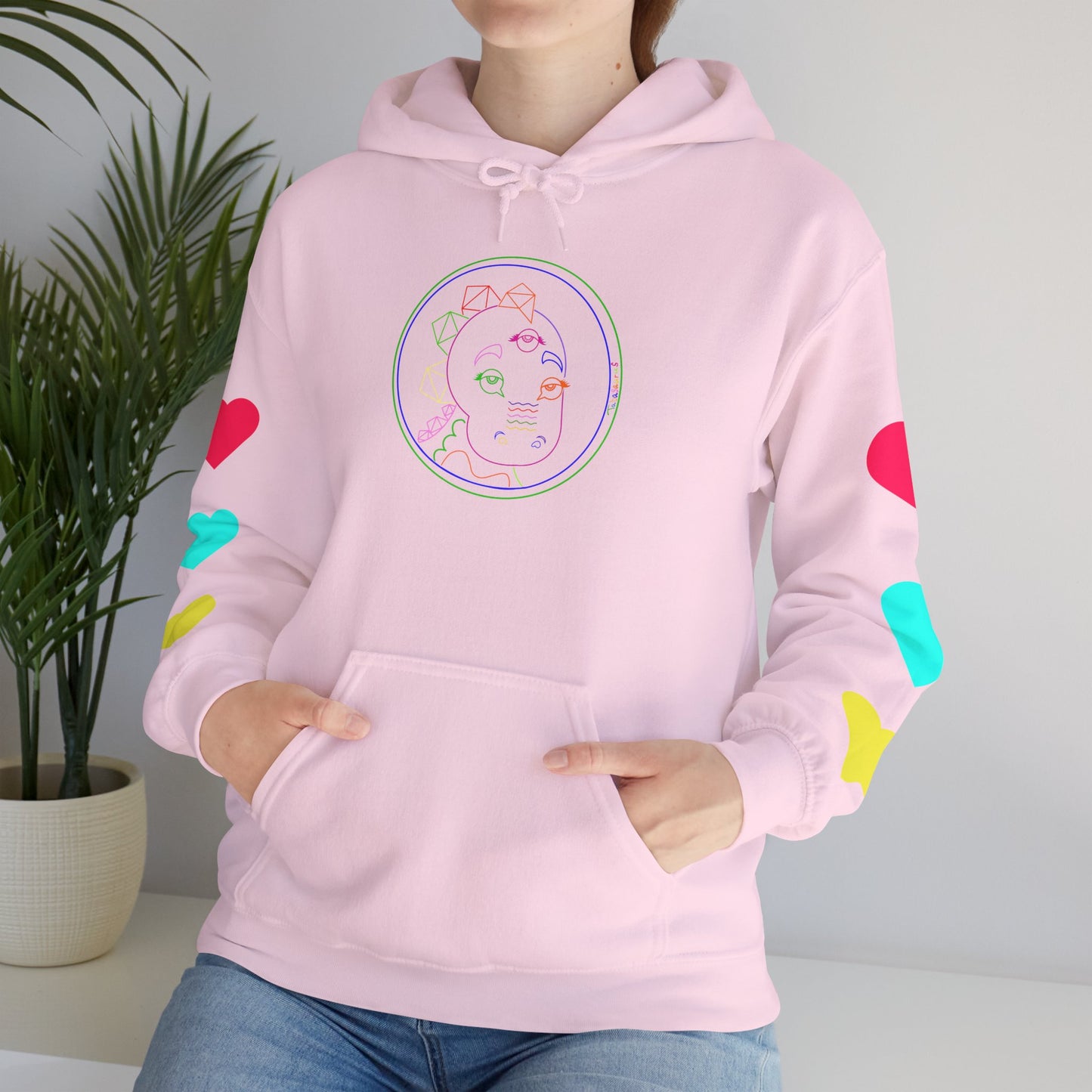 80's Neon Tabasaurus® Unisex Heavy Blend™ Hooded Sweatshirt