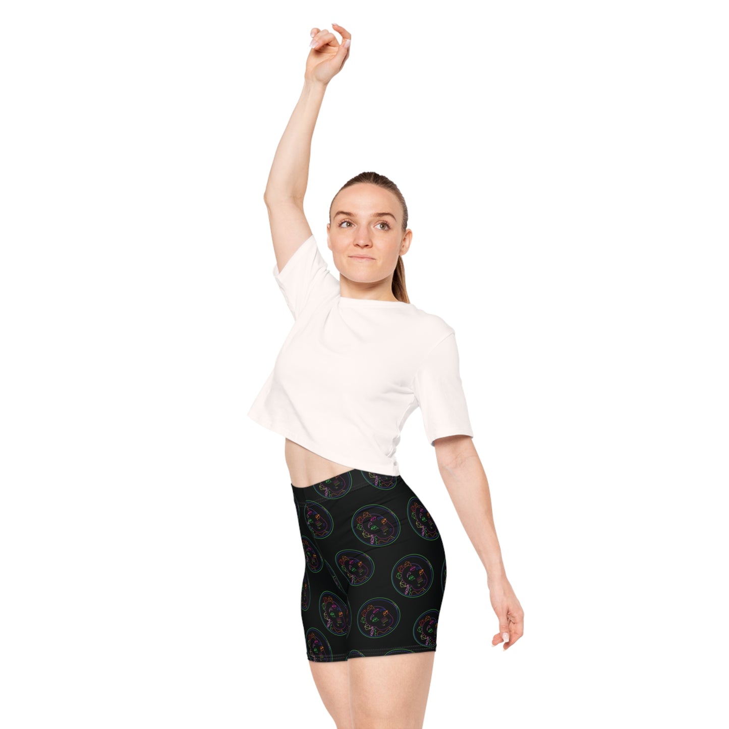 80's Neon Tabasaurus® Logo Biker Shorts