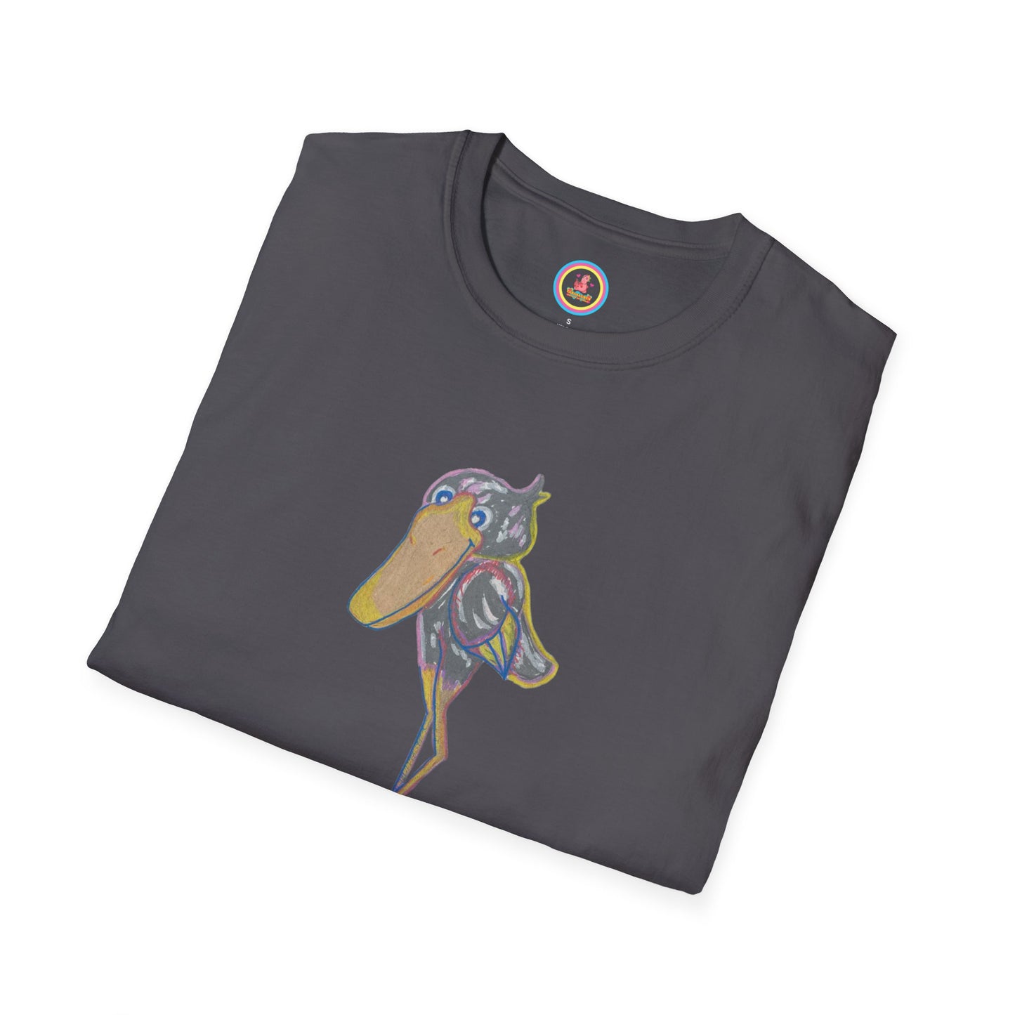 "Friendly Shoebill Stork" Unisex Softstyle T-Shirt