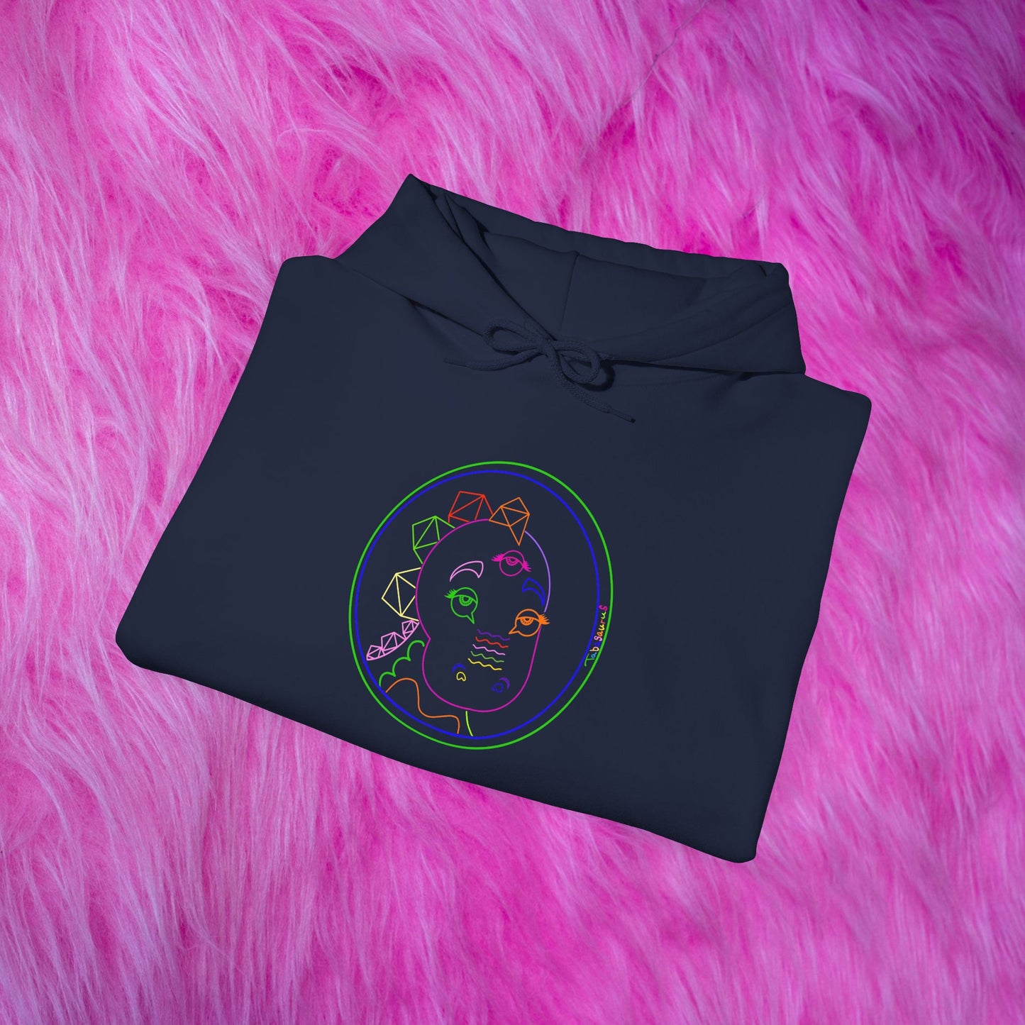 80's Neon Tabasaurus® Unisex Heavy Blend™ Hooded Sweatshirt