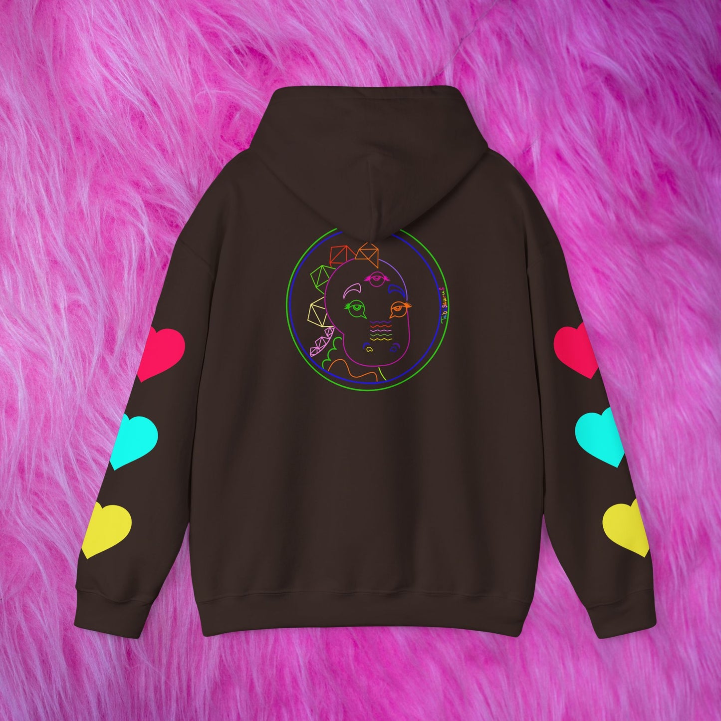80's Neon Tabasaurus® Unisex Heavy Blend™ Hooded Sweatshirt