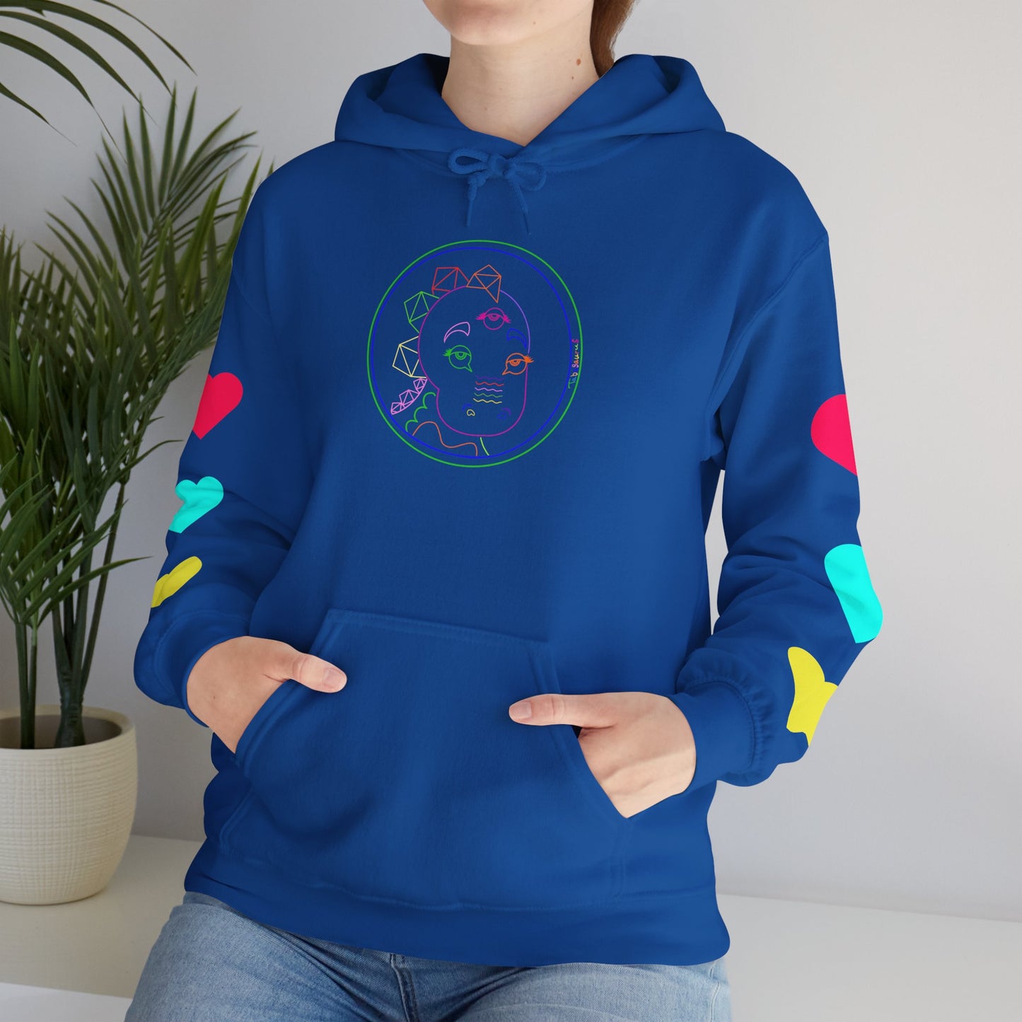 80's Neon Tabasaurus® Unisex Heavy Blend™ Hooded Sweatshirt
