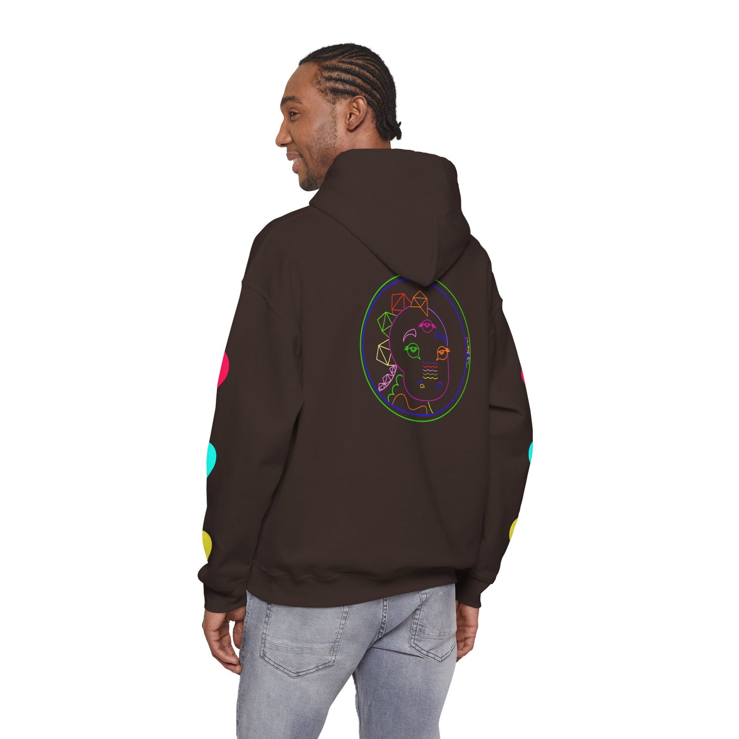 80's Neon Tabasaurus® Unisex Heavy Blend™ Hooded Sweatshirt