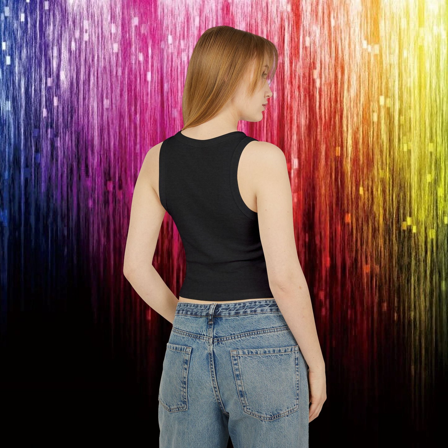 Tabasaurus® Neon Micro Rib Racer Tank Top
