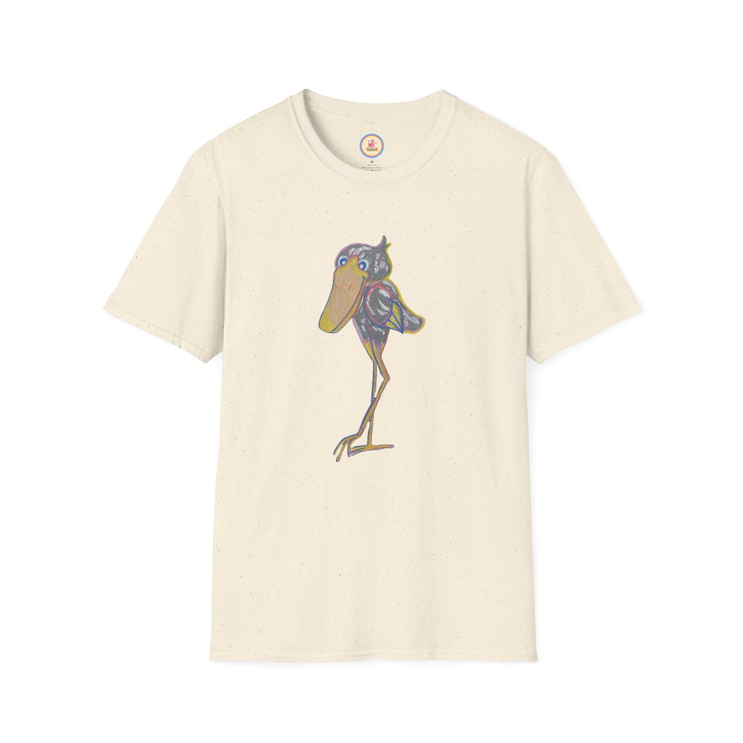 "Friendly Shoebill Stork" Unisex Softstyle T-Shirt