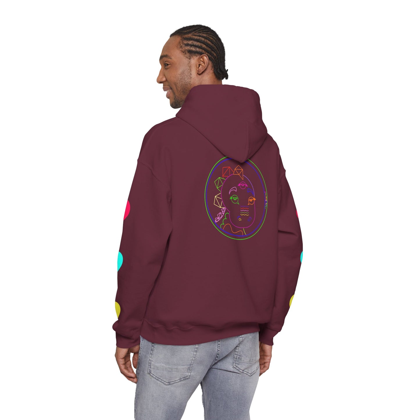 80's Neon Tabasaurus® Unisex Heavy Blend™ Hooded Sweatshirt