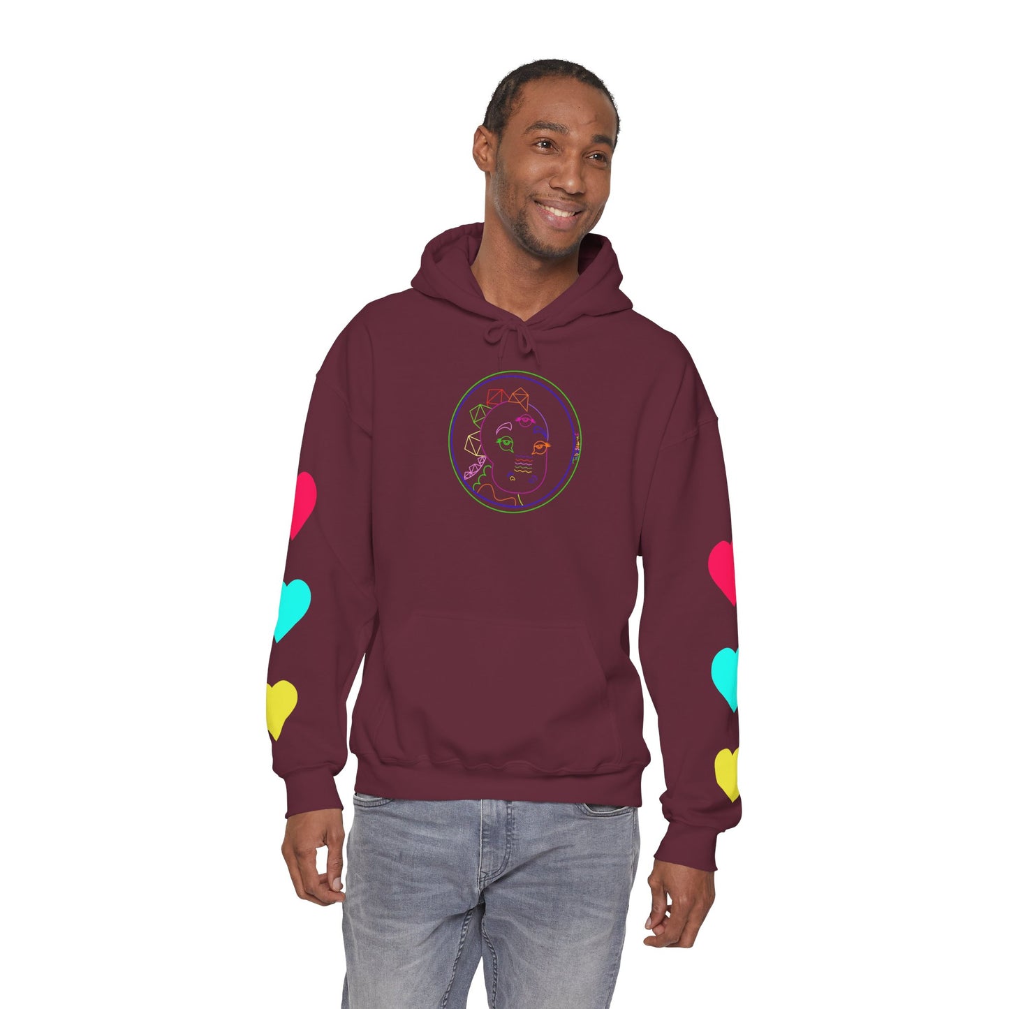 80's Neon Tabasaurus® Unisex Heavy Blend™ Hooded Sweatshirt