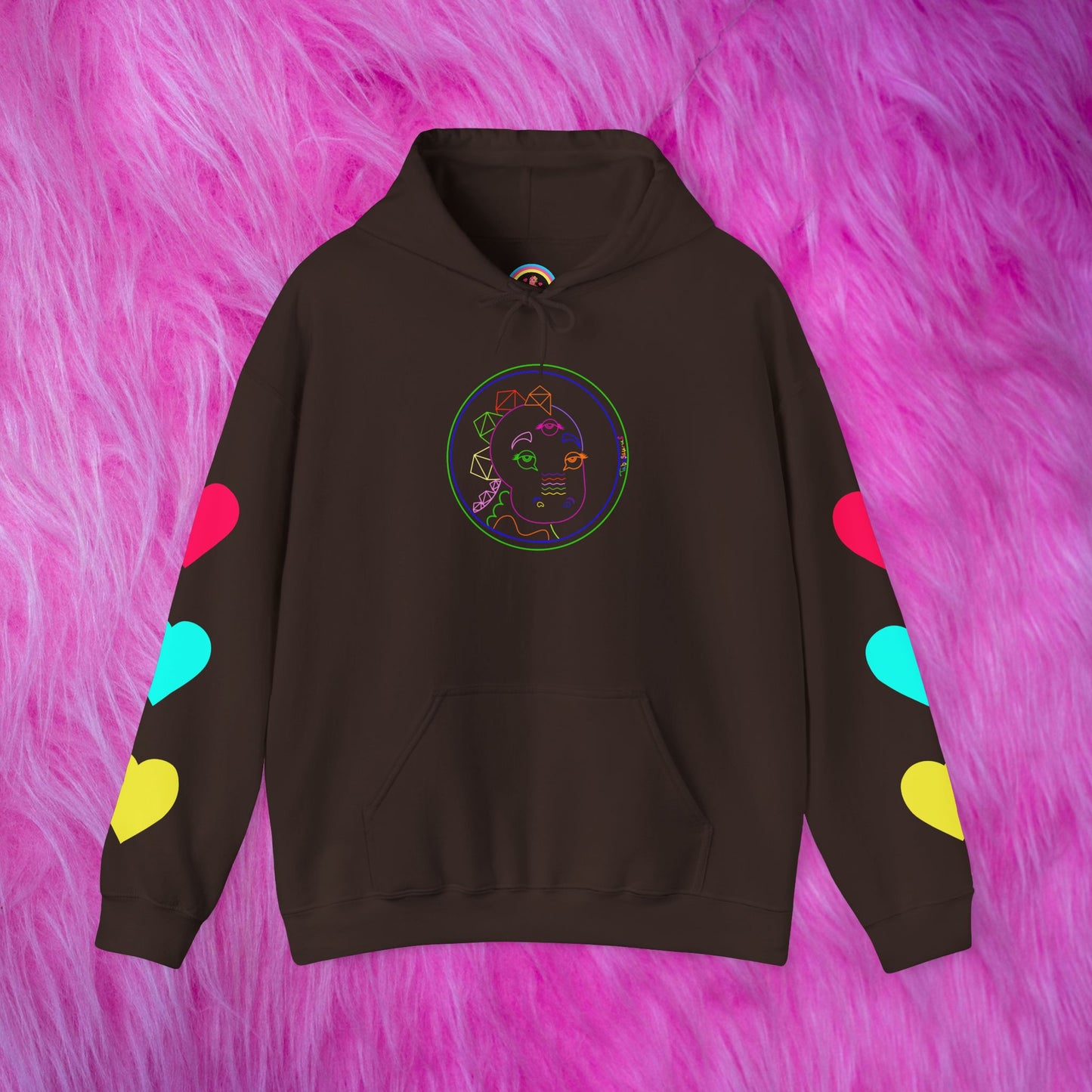 80's Neon Tabasaurus® Unisex Heavy Blend™ Hooded Sweatshirt