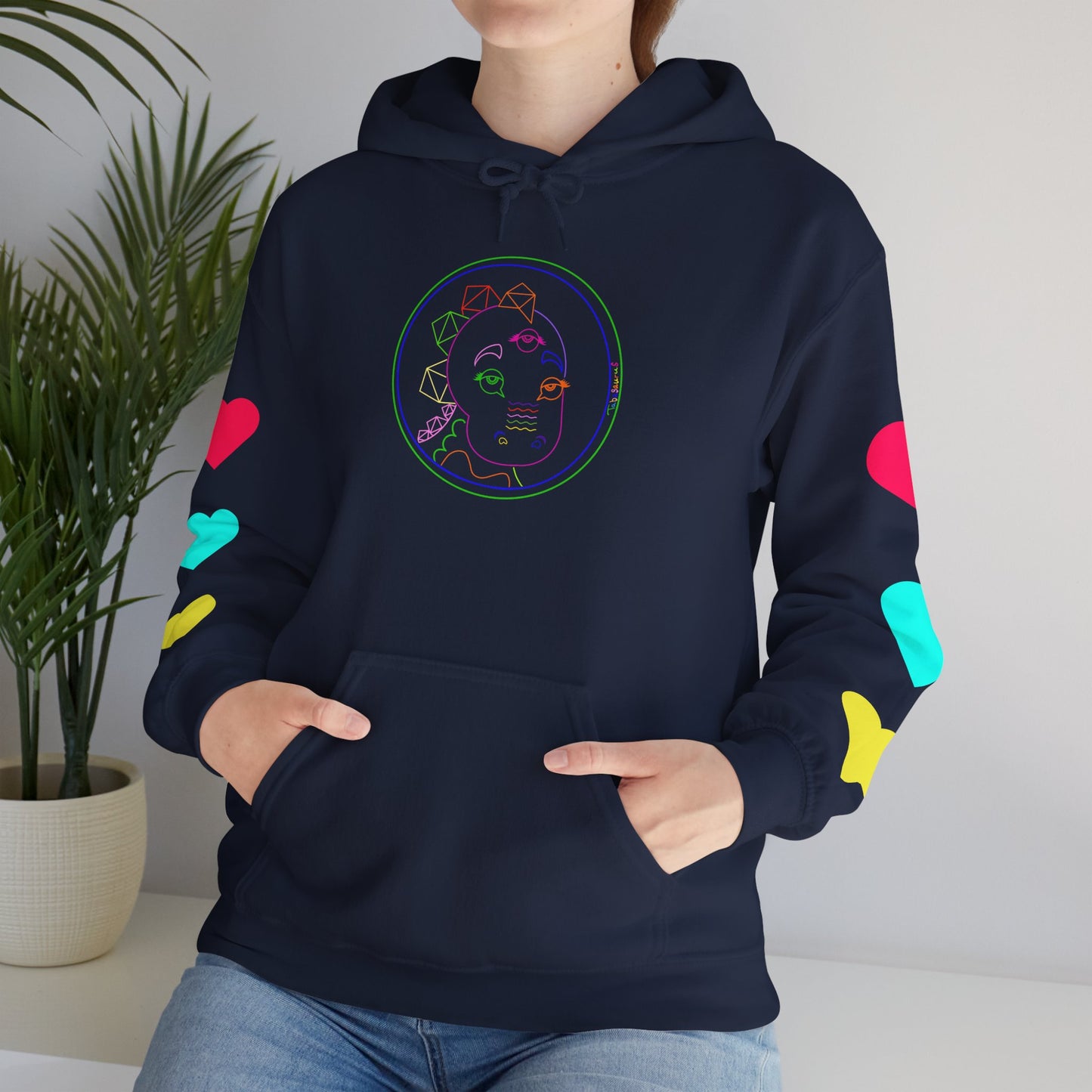80's Neon Tabasaurus® Unisex Heavy Blend™ Hooded Sweatshirt
