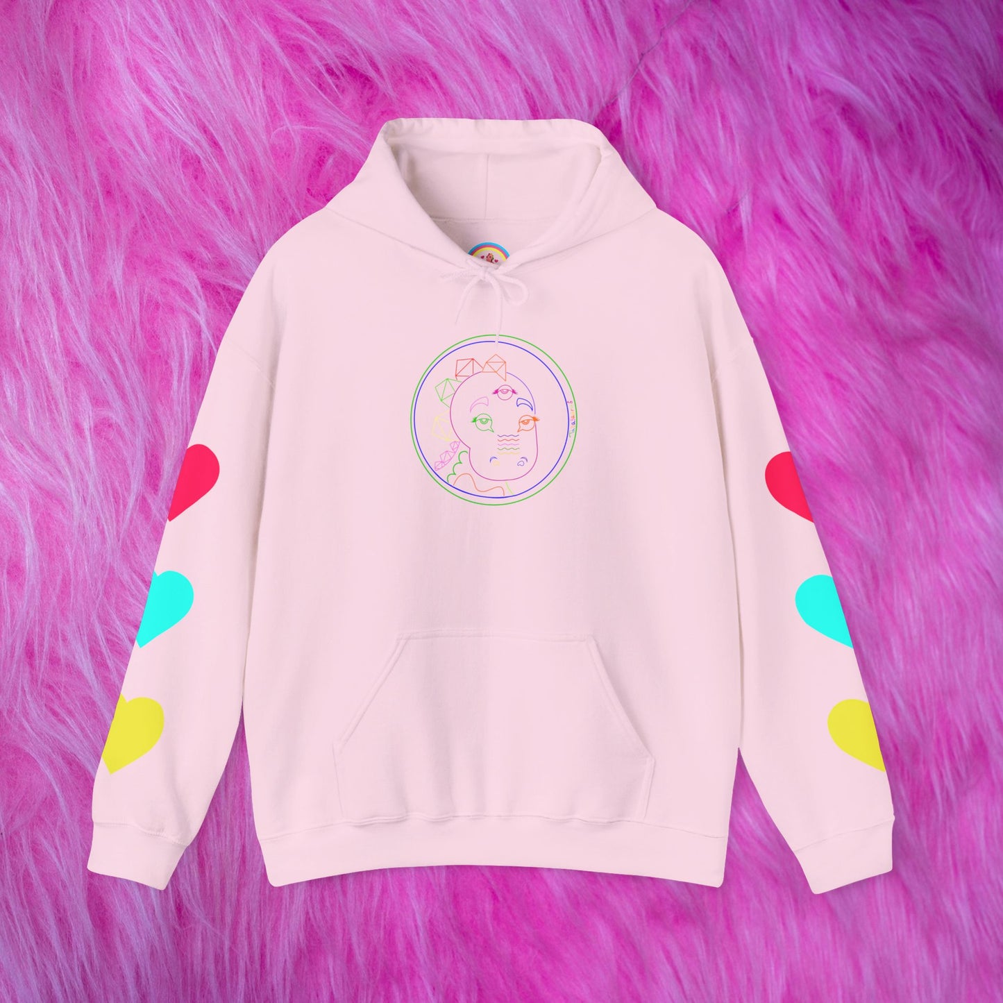 80's Neon Tabasaurus® Unisex Heavy Blend™ Hooded Sweatshirt