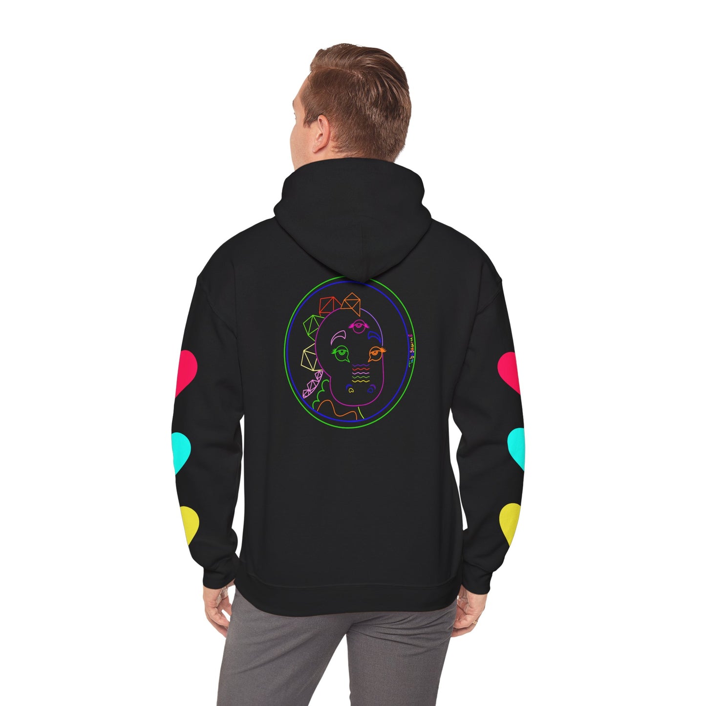 80's Neon Tabasaurus® Unisex Heavy Blend™ Hooded Sweatshirt