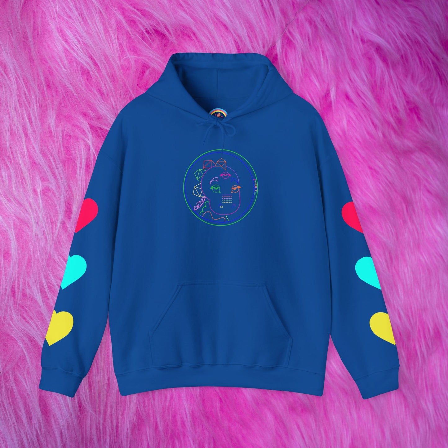 80's Neon Tabasaurus® Unisex Heavy Blend™ Hooded Sweatshirt
