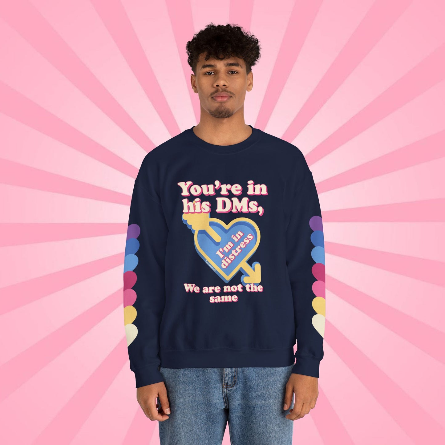 "DMs in Distress" Original Unisex Heavy Blend™ Crewneck Sweatshirt