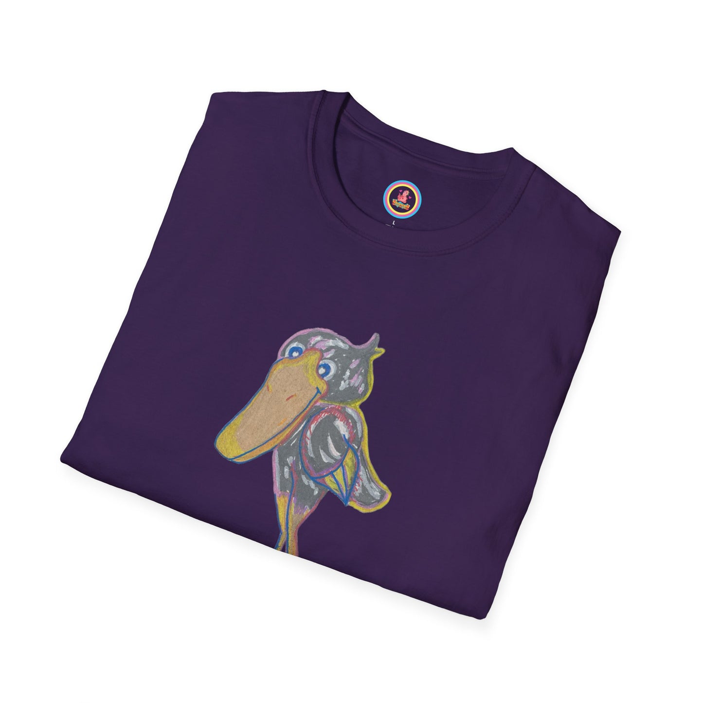 "Friendly Shoebill Stork" Unisex Softstyle T-Shirt