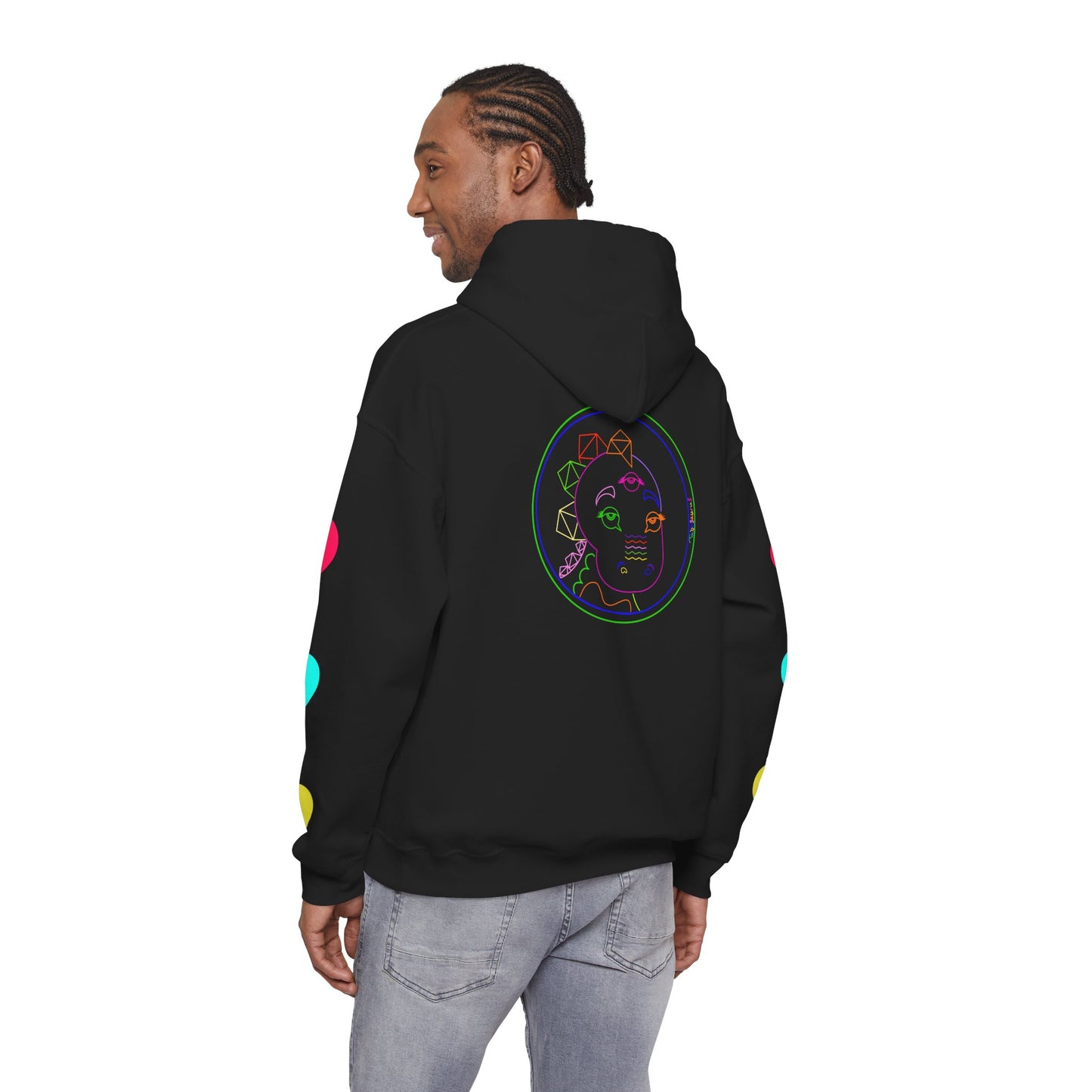 80's Neon Tabasaurus® Unisex Heavy Blend™ Hooded Sweatshirt