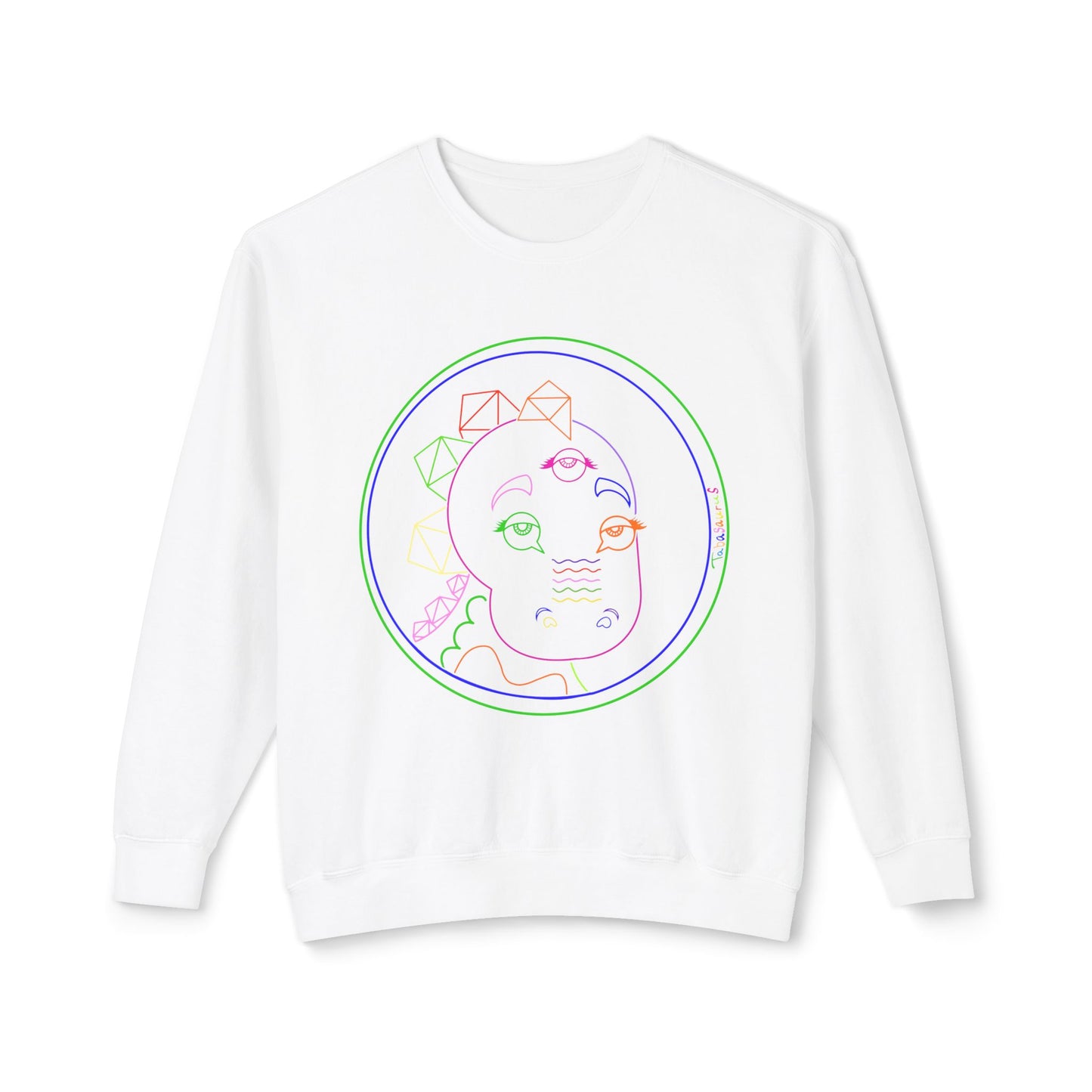 80's Neon Tabasaurus® Logo Unisex Lightweight Crewneck Sweatshirt