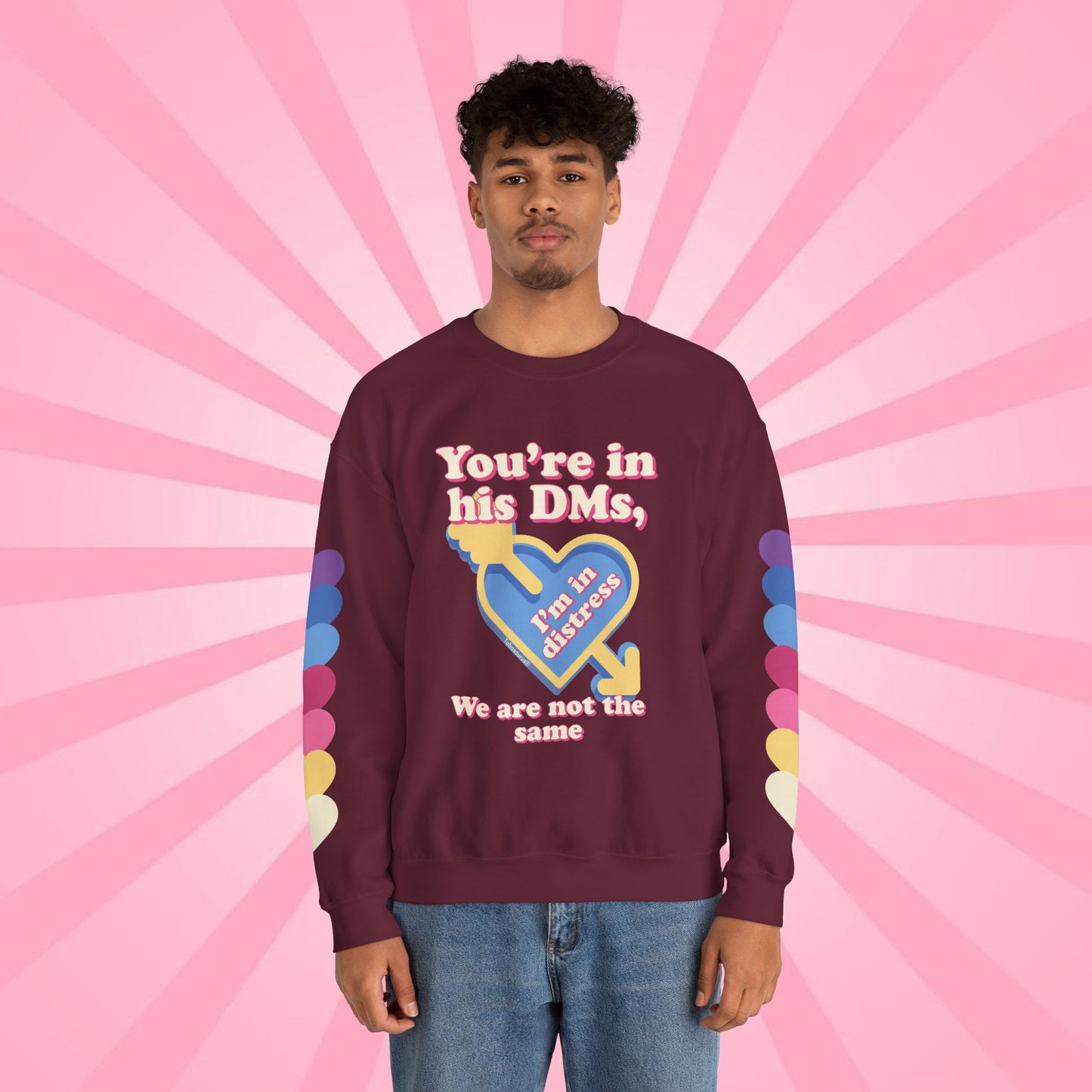 "DMs in Distress" Original Unisex Heavy Blend™ Crewneck Sweatshirt