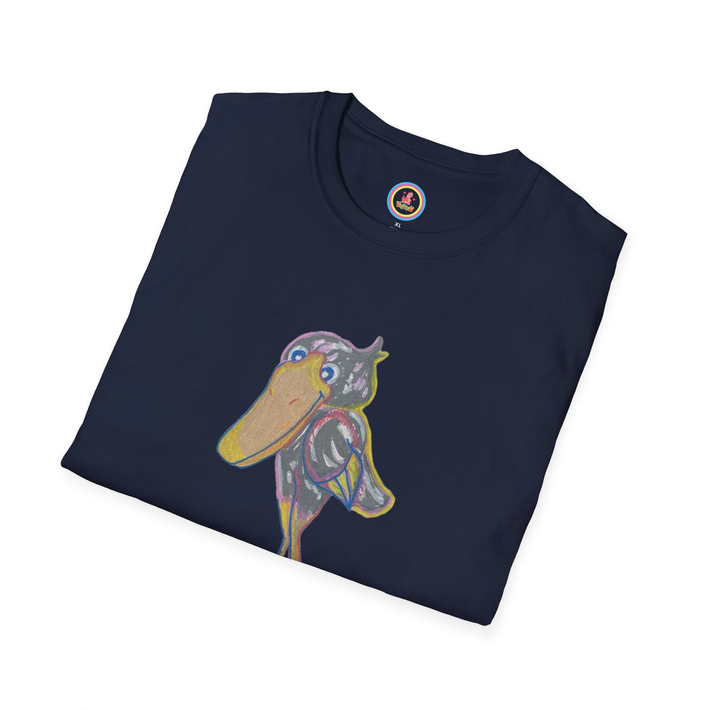 "Friendly Shoebill Stork" Unisex Softstyle T-Shirt