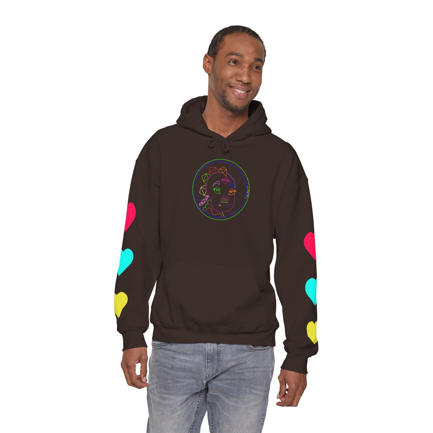 80's Neon Tabasaurus® Unisex Heavy Blend™ Hooded Sweatshirt